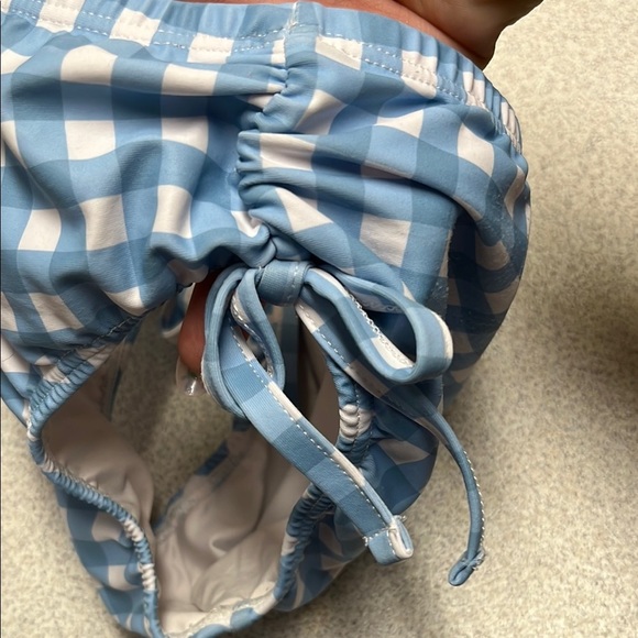 Floral and Gingham Two-Piece Swimsuit - Picture 3 of 8